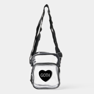 Candy Heart - Goth Clear Crossbody Bag