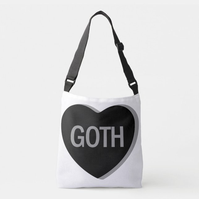 Candy Heart - Goth Crossbody Bag (Front)