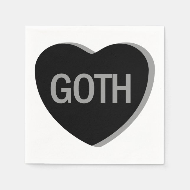Candy Heart - Goth Napkins (Front)