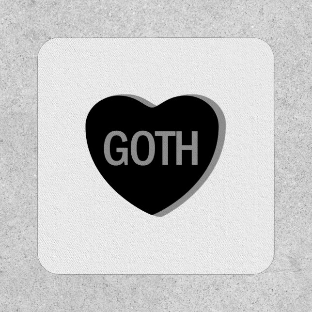 Candy Heart - Goth Patch (Front)