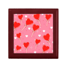 Candy Heart Lollipop Keepsake Box
