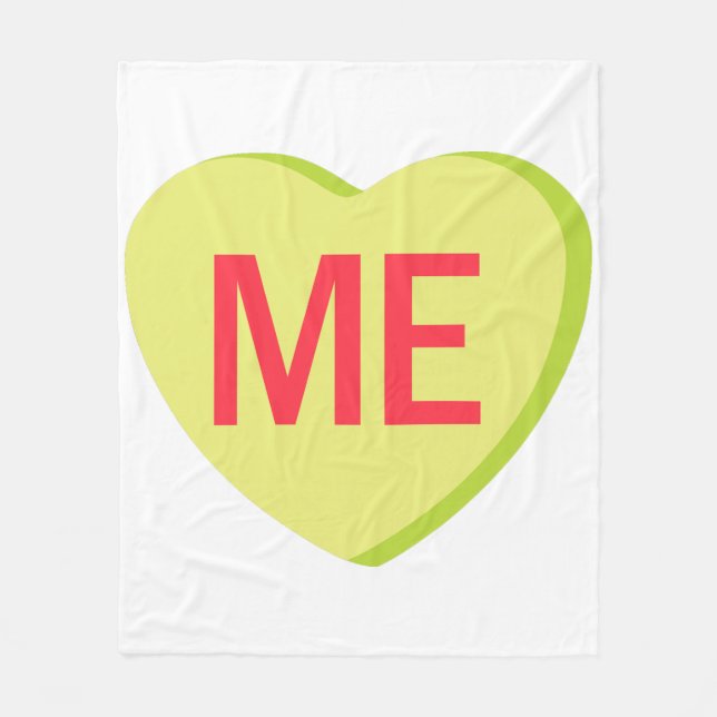 Candy Heart - ME Fleece Blanket (Front)