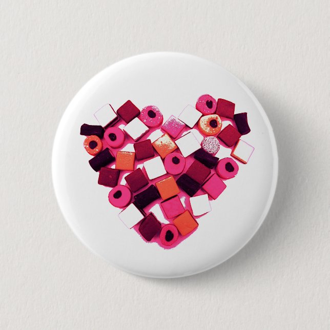 candy heart pin button (Front)