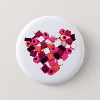 Candy Heart Pin Button by justbecauseiloveyou at Zazzle