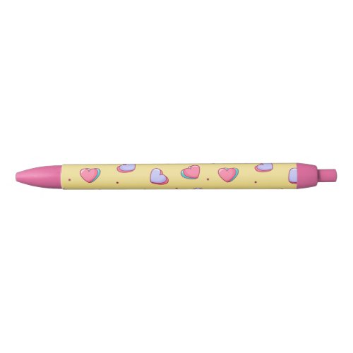 Candy Heart Pink and Yellow Pen