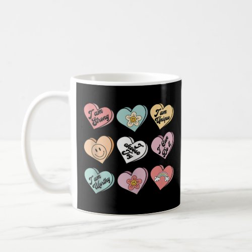 Candy Heart Self Love Groovy Happy Valentine s Day Coffee Mug