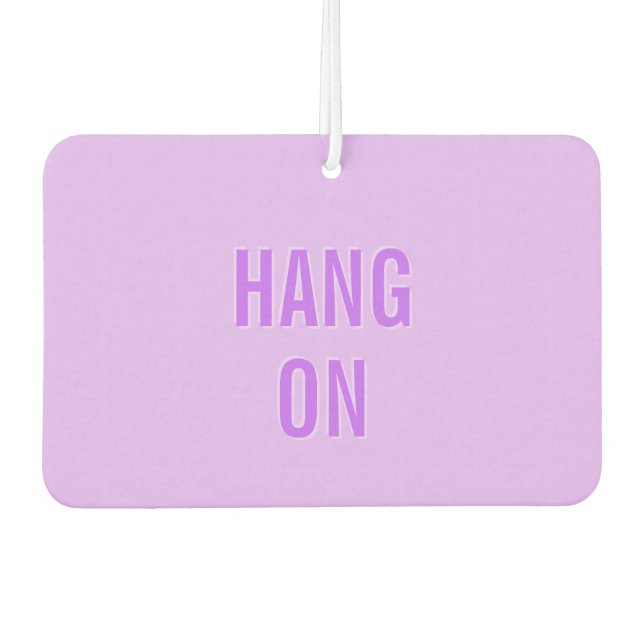 CANDY HEART Valentine 'Hang On' Purple Air Freshener (Front)