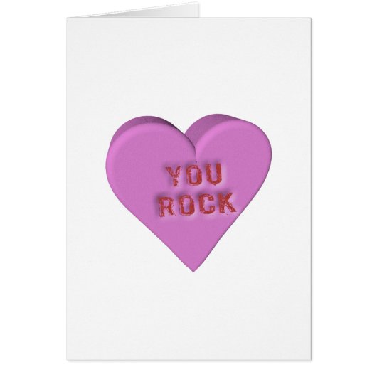 Candy Heart "YOU ROCK" Cards (Front)