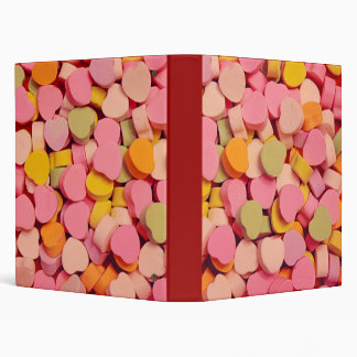 Candy Hearts 3 Ring Binder