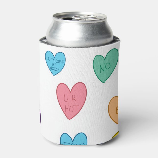 Candy Hearts Can Cooler (Can Front)