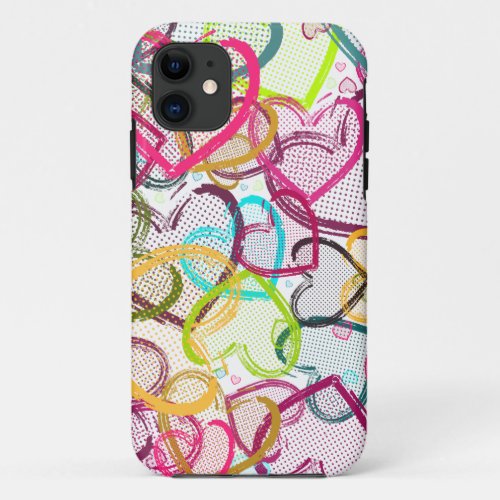 Candy Hearts iPhone 11 Case