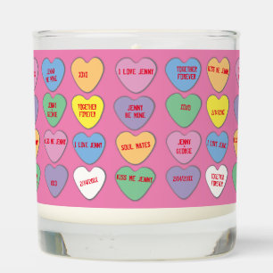 Candy Hearts Custom Messages Valentine Scented Candle