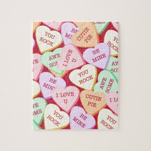 Candy Hearts Drawing Jigsaw Puzzle