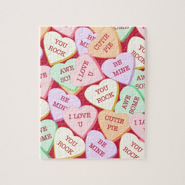 Candy Hearts Drawing Jigsaw Puzzle (Vertical)