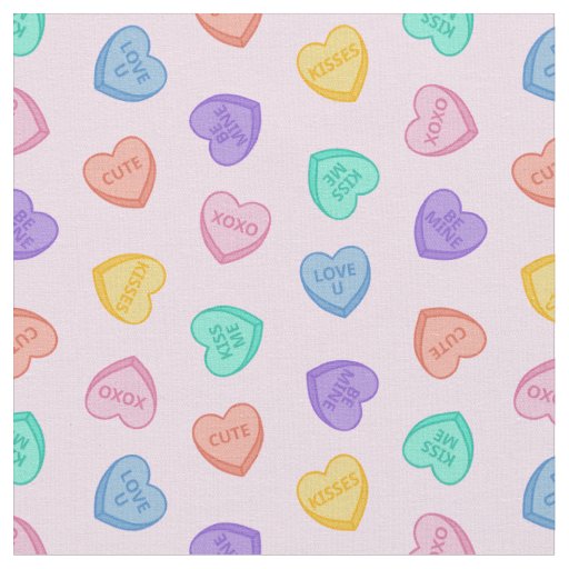 Candy Hearts Fabric