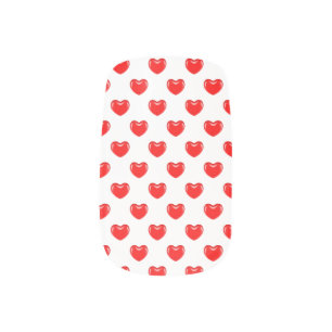 candy hearts minx nail art