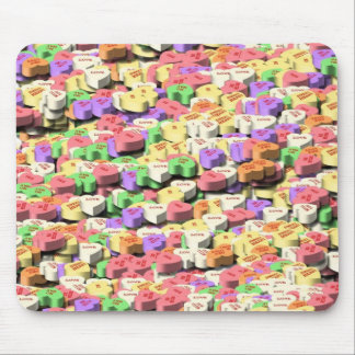 Candy Hearts Mouse Pad