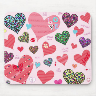 Candy Hearts Mousepad
