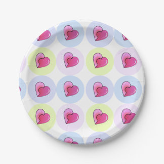 Candy Hearts Paper Plates
