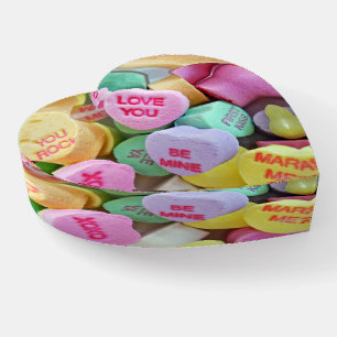 Candy Hearts Paperweight