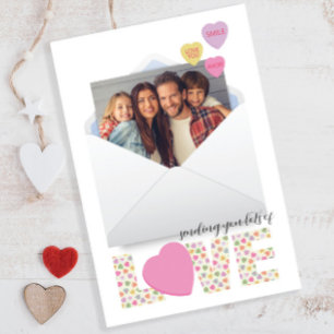 Candy Hearts Photo Valentine Card Cute Love
