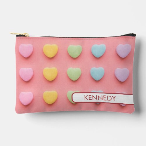 Candy Hearts Portrait Accessory Pouch