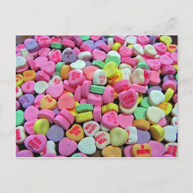 Candy Hearts Postcard (Front)