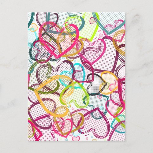 Candy Hearts Postcard