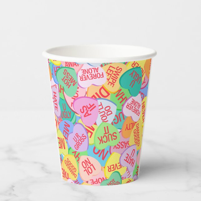 Candy Hearts V. 2.0 Paper Cups (Front)