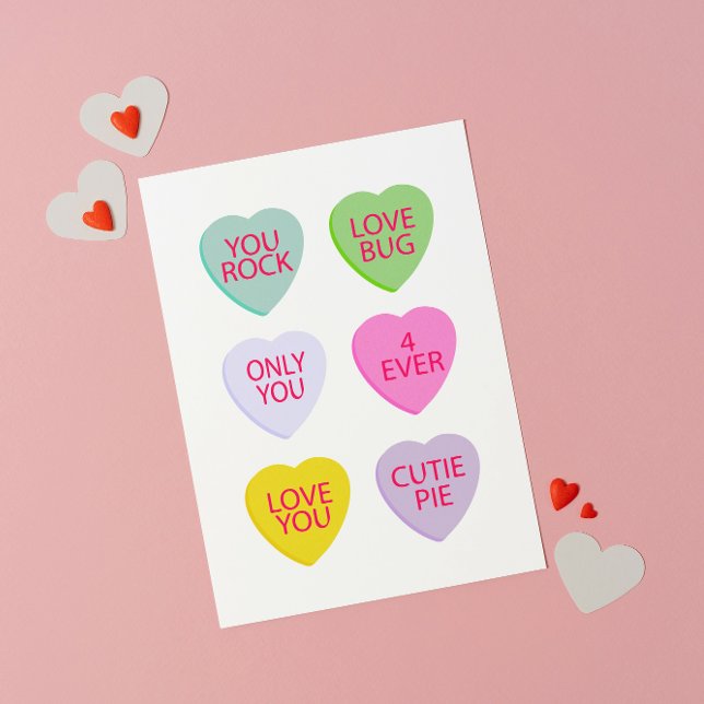 Candy Hearts Valentine Card (Creator Uploaded)