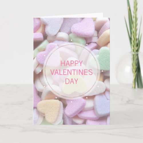 Candy Hearts Valentines Day Holiday Card