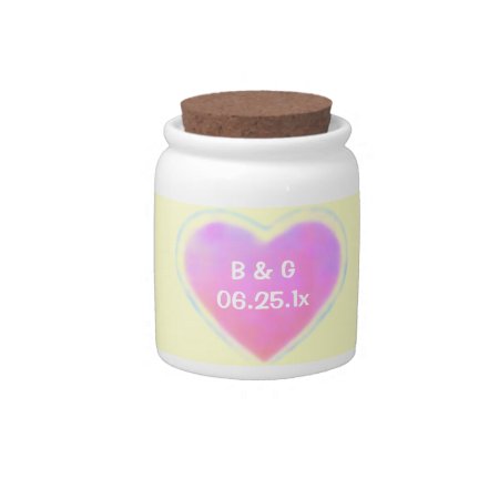 Candy Hearts Wedding Candy Jar