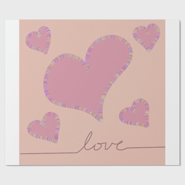 Candy hearts  wrapping paper (Flat)