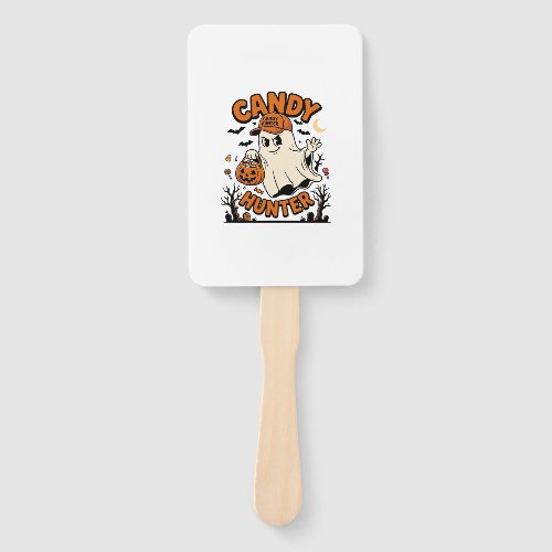 Candy Hunter Halloween Ghost Pumpkin Bucket_1 Hand Fan