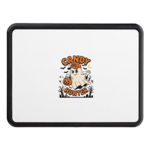 Candy Hunter Halloween Ghost Pumpkin Bucket_1 Hitch Cover