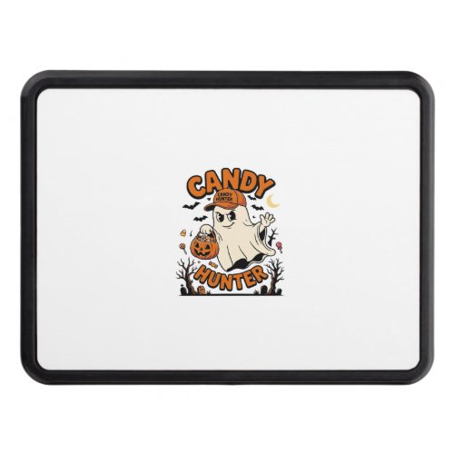 Candy Hunter Halloween Ghost Pumpkin Bucket_1 Hitch Cover