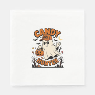 Candy Hunter Halloween Ghost Pumpkin Bucket_1 Napkins