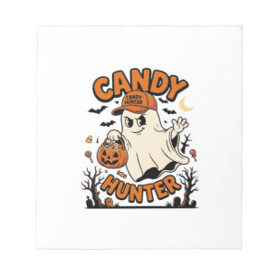 Candy Hunter Halloween Ghost Pumpkin Bucket_1 Notepad