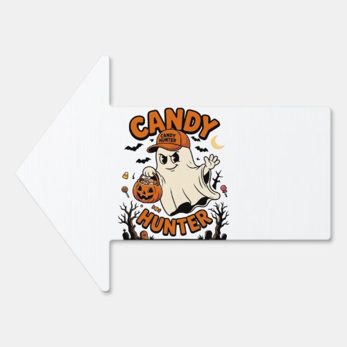 Candy Hunter Halloween Ghost Pumpkin Bucket_1 Sign