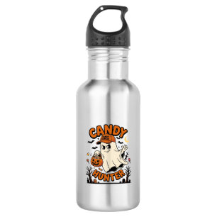 Candy Hunter Halloween Ghost Pumpkin Bucket_1 Stainless Steel Water Bottle