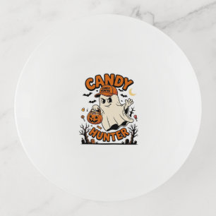 Candy Hunter Halloween Ghost Pumpkin Bucket_1 Trinket Tray