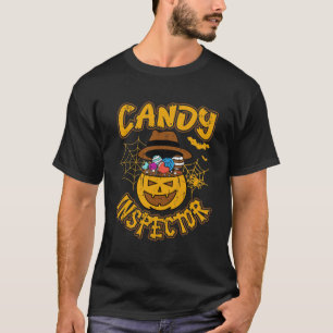 Candy Inspector Halloween Pumpkin T-Shirt