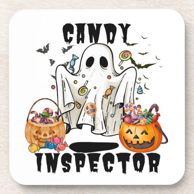 Candy Inspector.w Beverage Coaster (Front)
