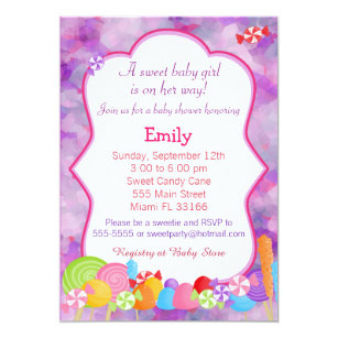 Candy Baby Shower Invitations 4