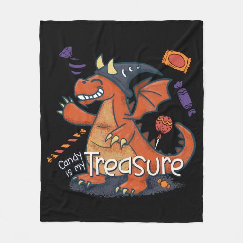 Candy is My Treasure Dragon Fleece Blanket