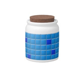 Candy Jar - Blue Square Mosaic