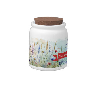 Candy Jar for bits & pieces WILDFLOWERS Var05