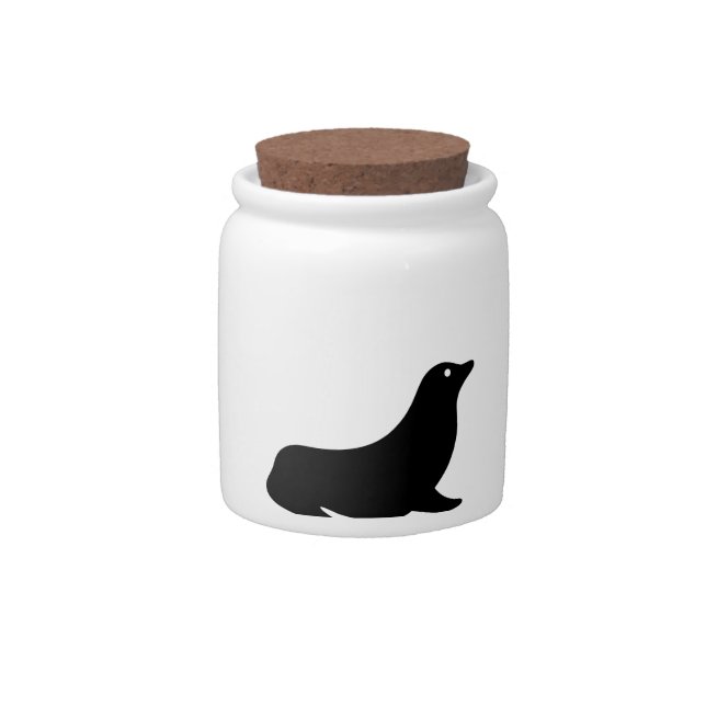 Candy Jar - Seal silhouette (Front)