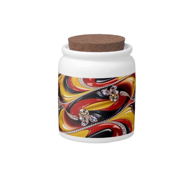 Candy Jar with Belgian Colors Design (Front)
