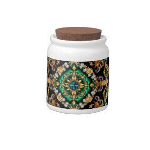 Candy Jar with Brazilian Colors Design